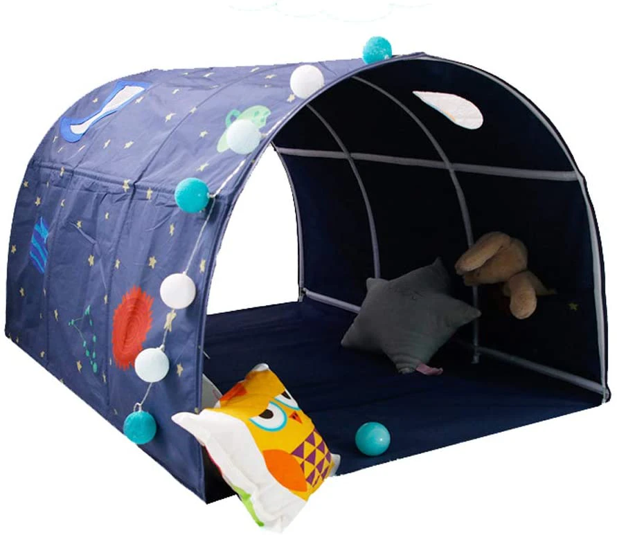 Children Cabin Bed Tunnet Tent Easy Put Up and Take Down