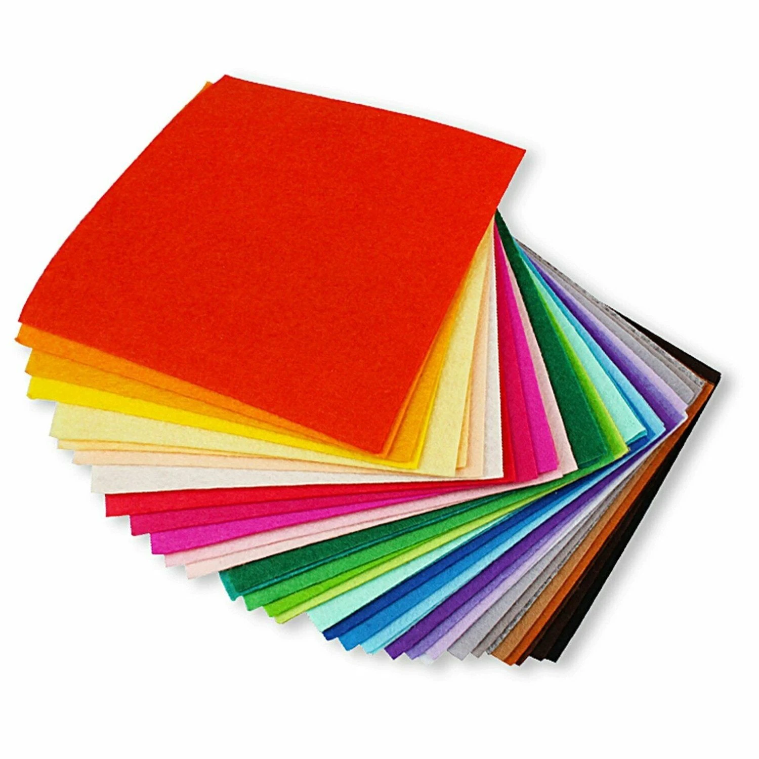 Childrens Felt Fabric Sheets Safe For Kids Mixed Colours - 80pcs