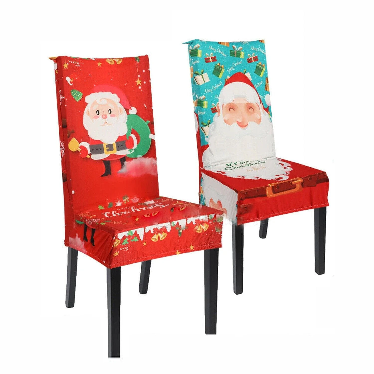 Christmas Santa Seat Chair Cover Decoration Poyester Fiber - #04