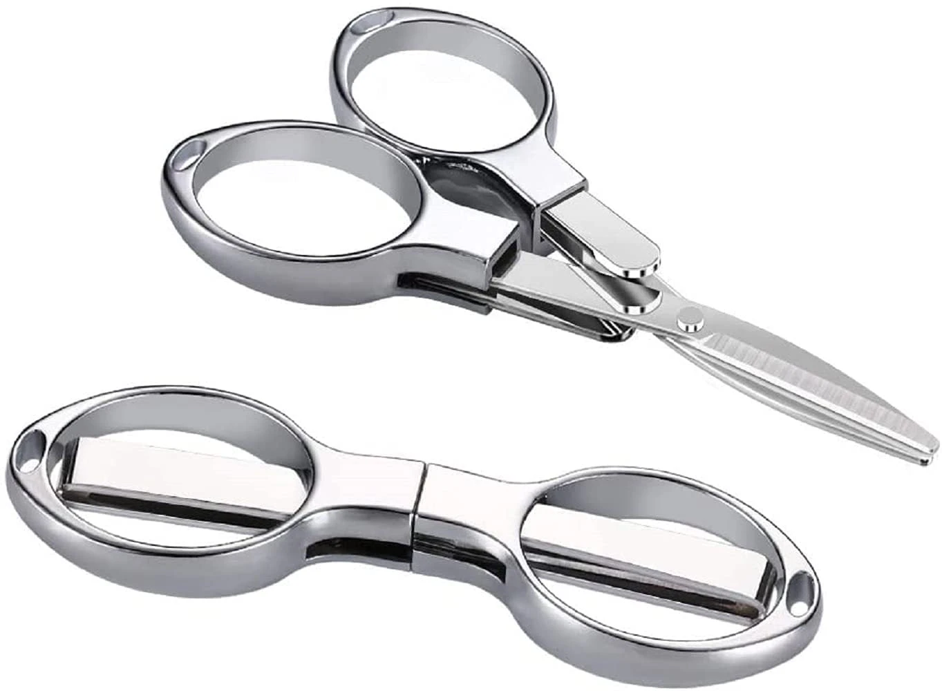 Stainless Steel Folding Retractable Safe, Portable Scissors, Handmade, School