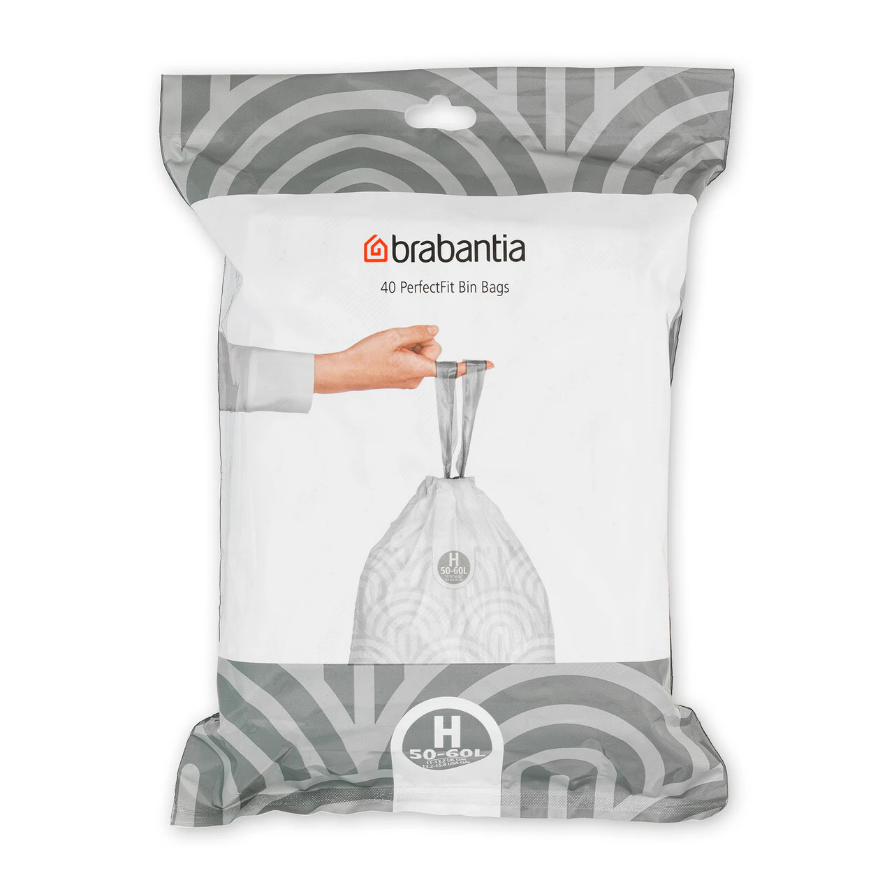 Brabantia Bin Liners Code H 50-60 Litre 40 Waste Bags