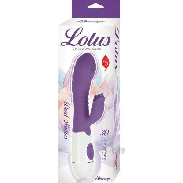 Lotus Sensual Massager 5 Purple Powerful Dual Motor G Spot Vibrator With Clitoral Stimulation Women's Intimate Pleasure Toy