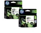 4 Pack HP 62XL Original High Yield Inkjet Cartridges C2P05AA + C2P07AA [2BK,2CL]