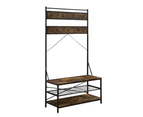 3 Tier Entryway Coat Shoe Rack and Storage Shelves