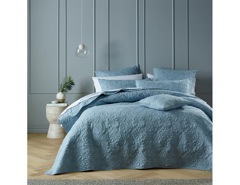 Sabrina Bedspread Set (Provincial Blue) - King