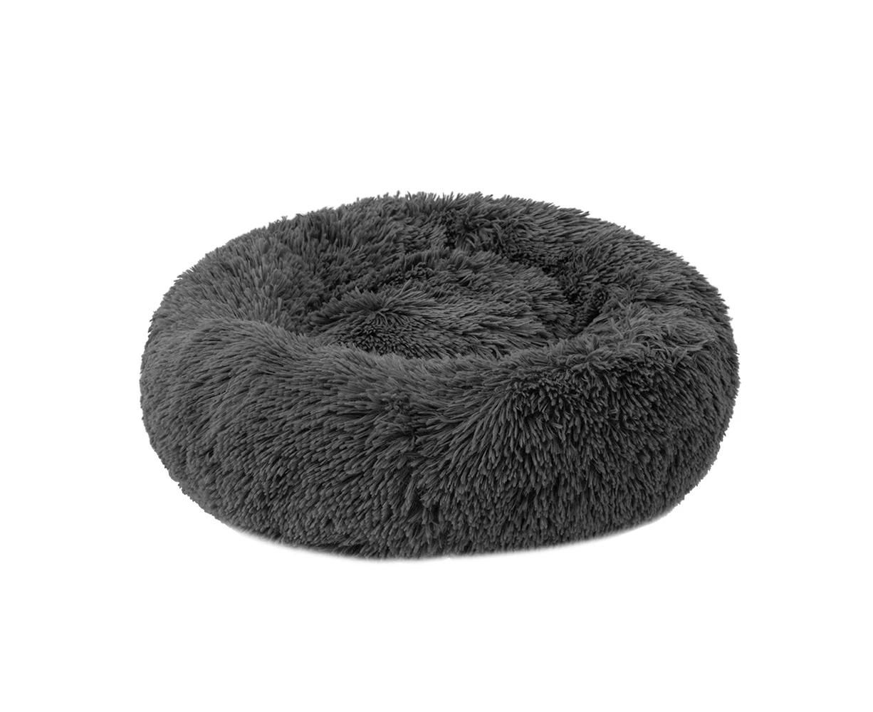 Soft Plush Round Pet Bed Cat Soft Bed Cat Bed - Dark Gary