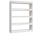 vidaXL Book Cabinet/Room Divider White 100x30x135.5 cm Solid Pinewood