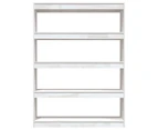 vidaXL Book Cabinet/Room Divider White 100x30x135.5 cm Solid Pinewood