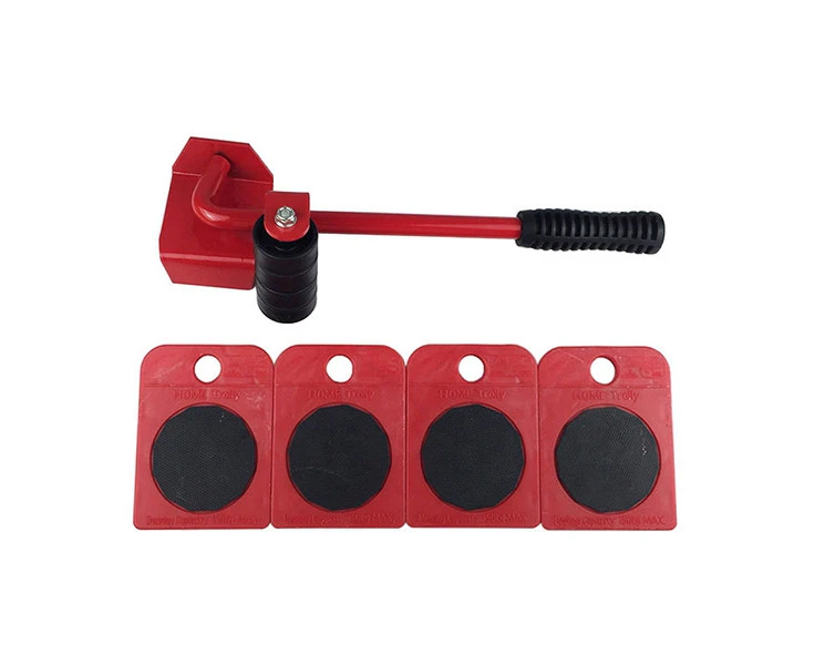 Furniture Lifter Sliders Simple Lifting Moving Tool Set of 5-Red