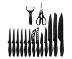 18 Pc Knife Set With Block And Sharpener