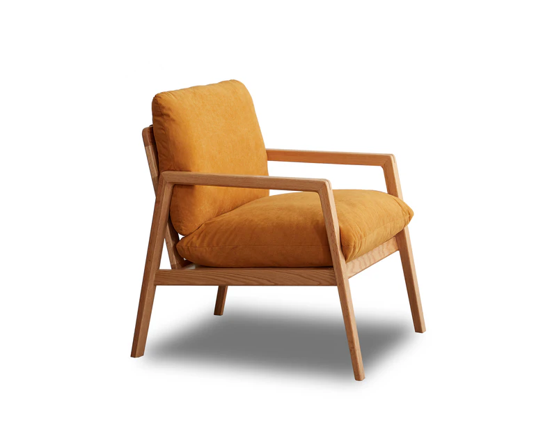 MIUZ Armchair Lounge Chair Accent Armchairs Retro Single Fabric Seat Cushion Cover Sofa Chair