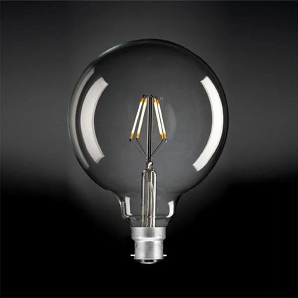 LED Globe G125 4w in Clear/Amber/Frosted - B22 Clear