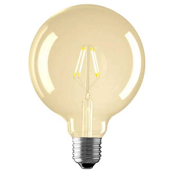 LED Globe G125 4w in Clear/Amber/Frosted - E27 Amber