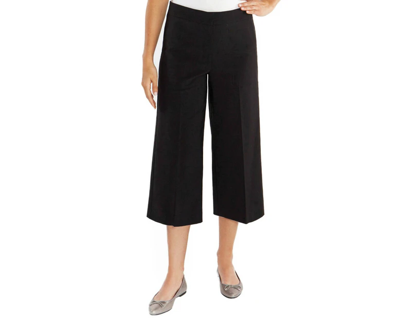 Mario Serrani Italy Women's Comfort Stretch Culottes, Charcoal