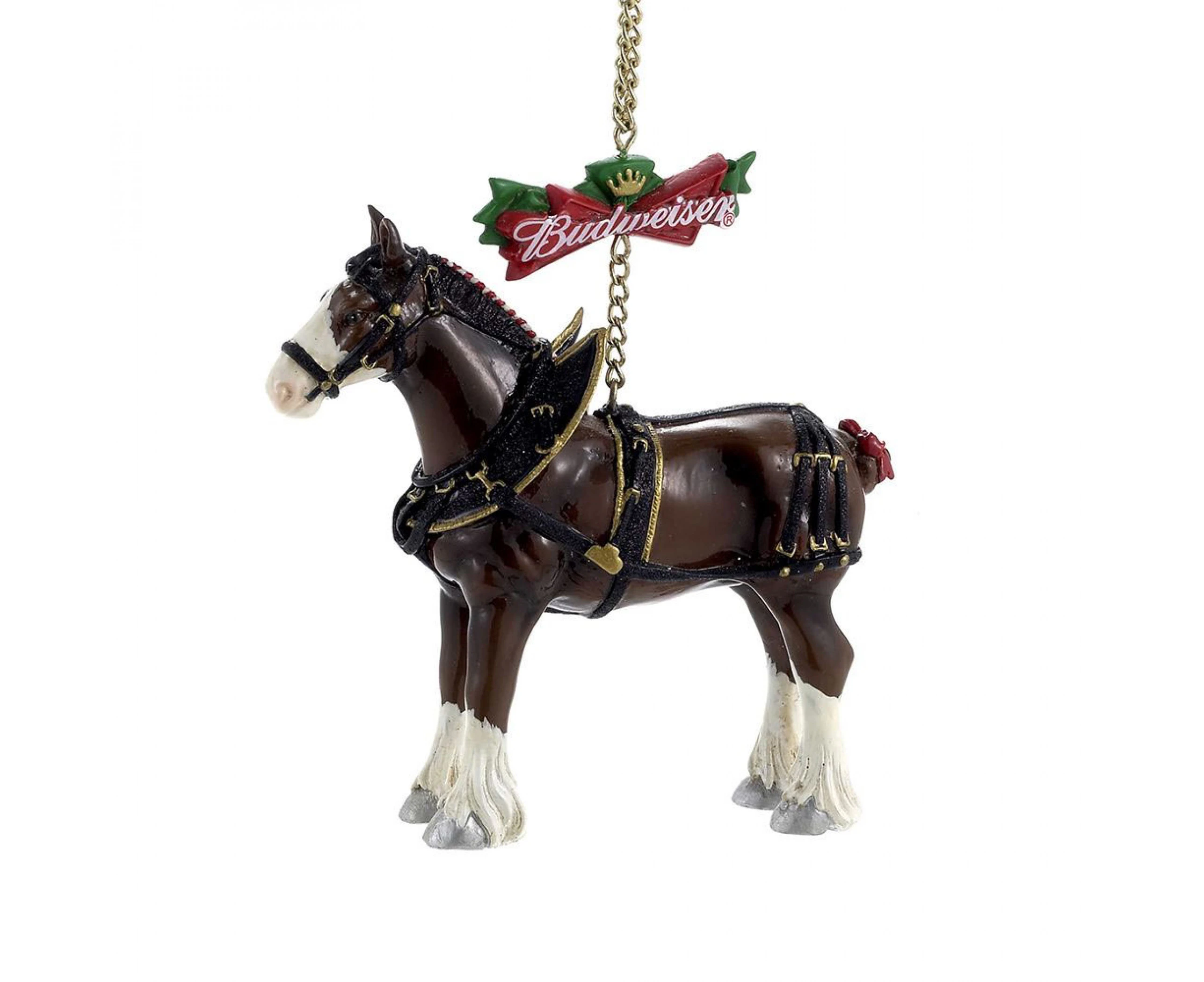 Budweiser Beer Clydesdale Holiday Ornament.