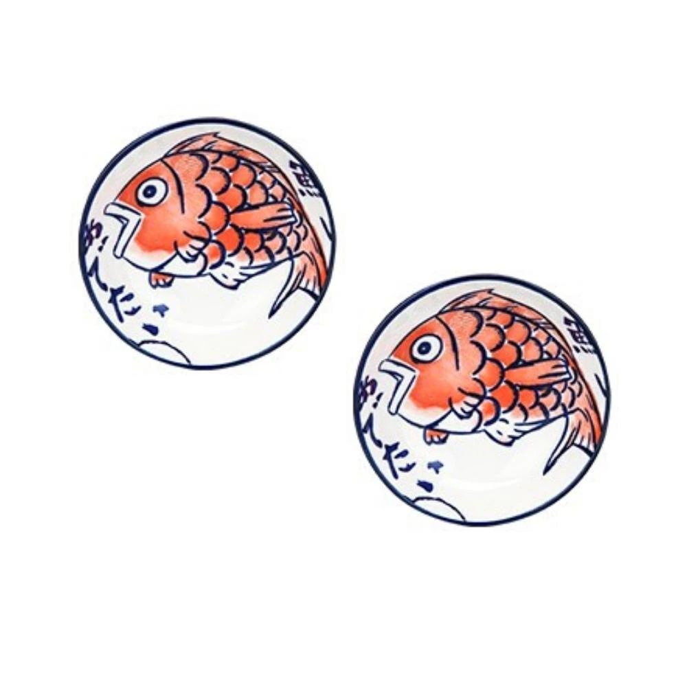 Ceramic Koi Carp Small Plate (Set of 2)