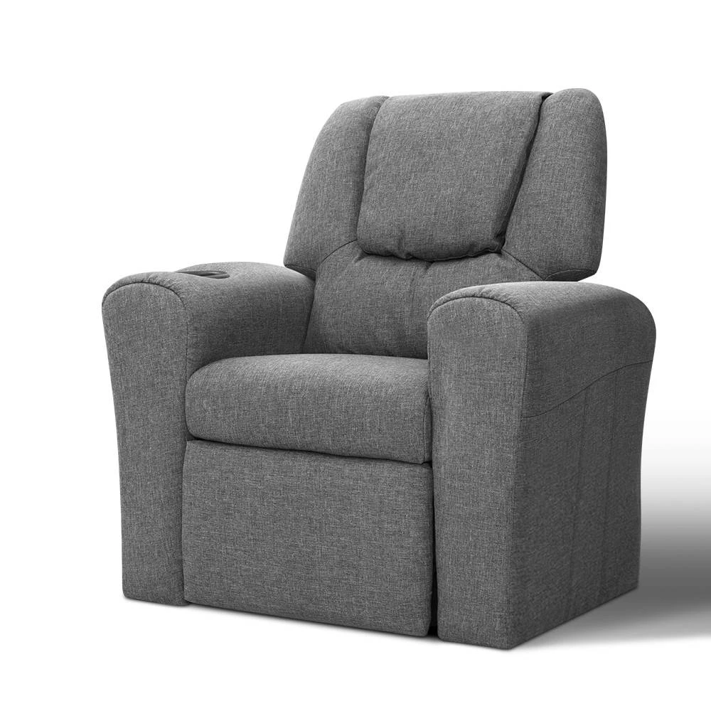 Kids Reclining Armchair Couch - Grey