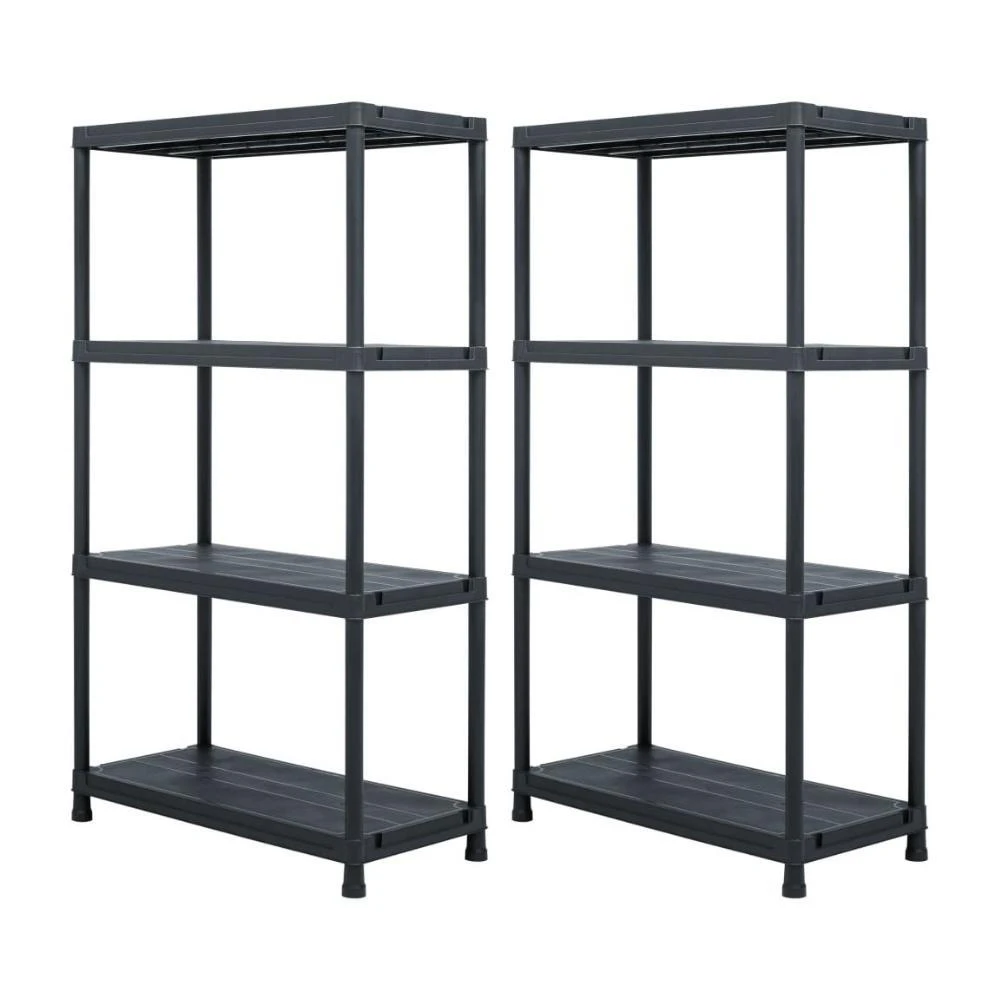 2 x Storage Racks Shelves Garage Workshop Shed Outdoor Organiser Shelf 60x30x138