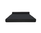 Portable Folding Sofa Bed Mattress - Black - Double