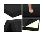 Portable Folding Sofa Bed Mattress - Black - Double