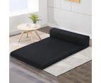 Portable Folding Sofa Bed Mattress - Black - Double