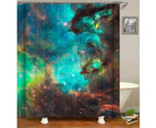 Turquoise Space Shower Curtain