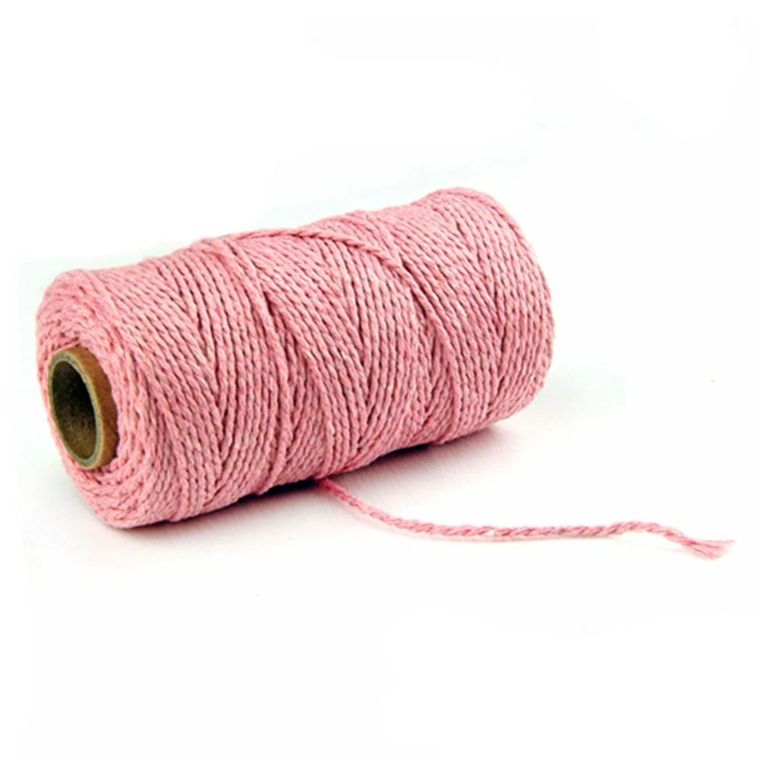 Natural Cotton Twisted Cord Craft Gardening Decorations - Pink