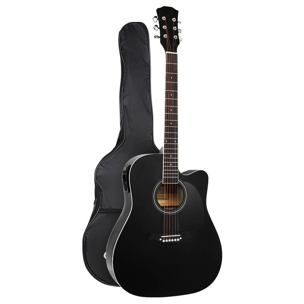 41 inch Electric Acoustic Classic Wood Guitar - Black