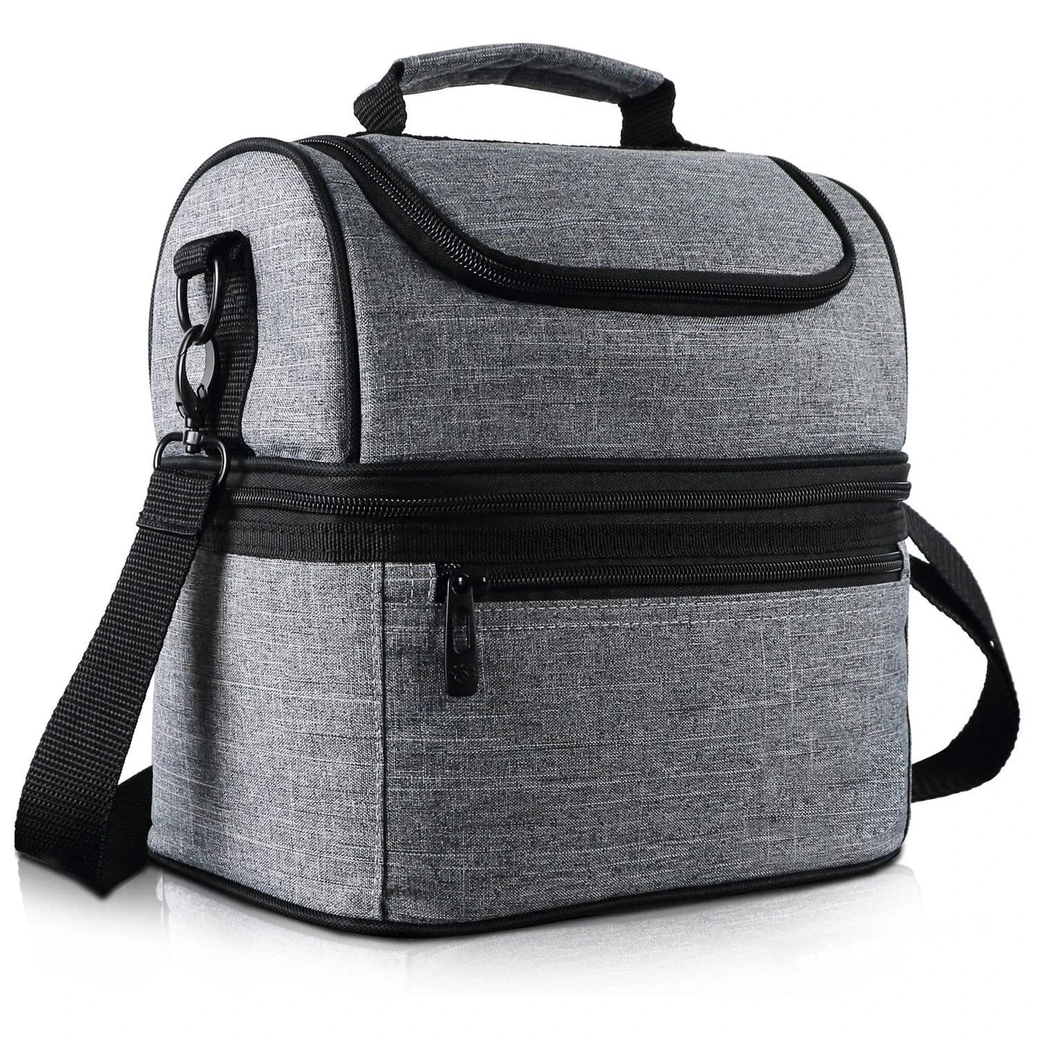 Lunch Box Insulated Lunch Bag Cooler Tote Bag GREY