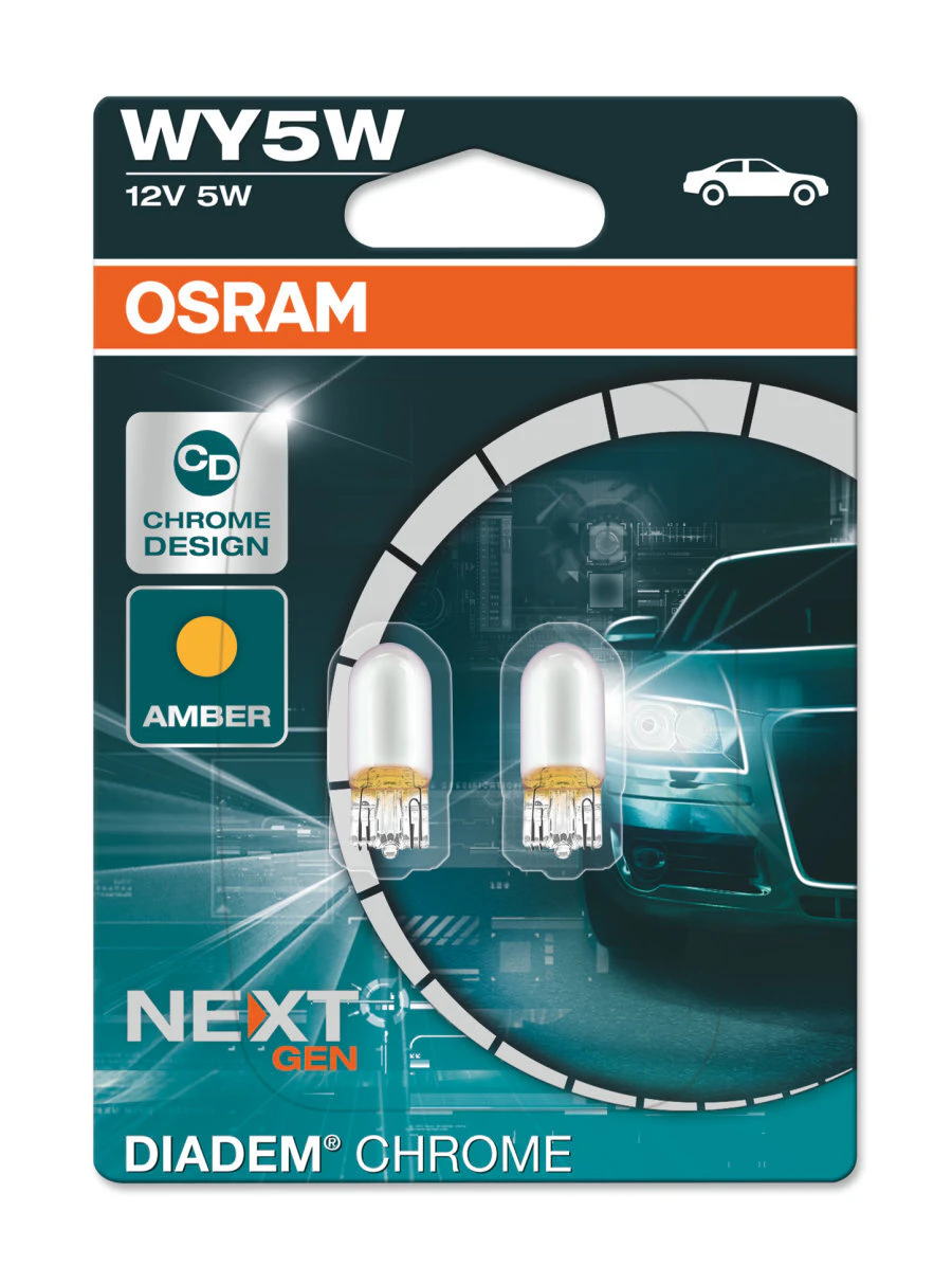 Osram Globes (pk 2) Wedge Wy5w 12v 21w 2827dc-02b