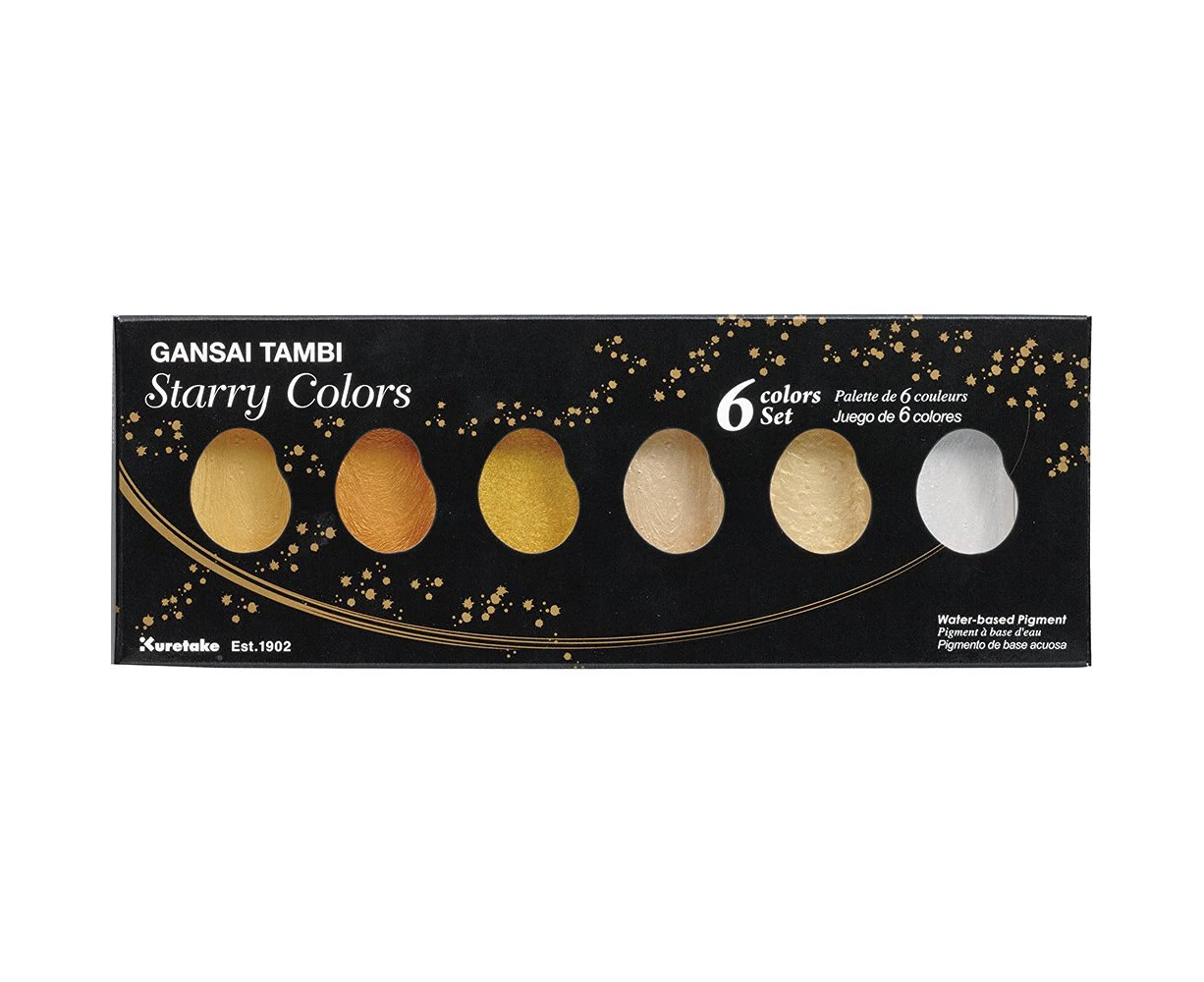 ZIG Kuretake Gansai Tambi Starry Colours 6 colour set