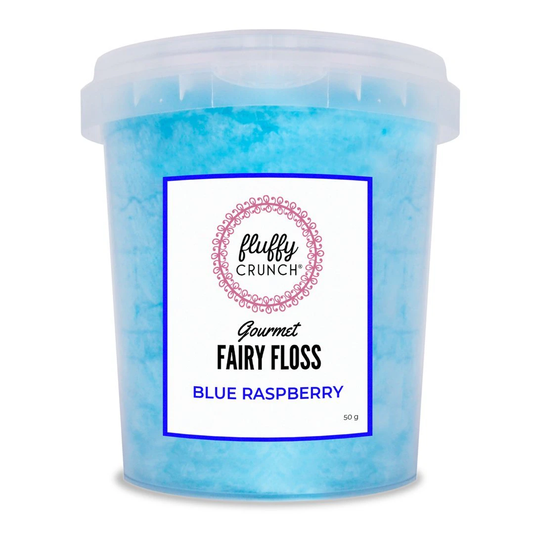 Fluffy Crunch Fairy Floss Blue Raspberry 50g