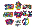 60's Cutout Decorations (Pack of 10)