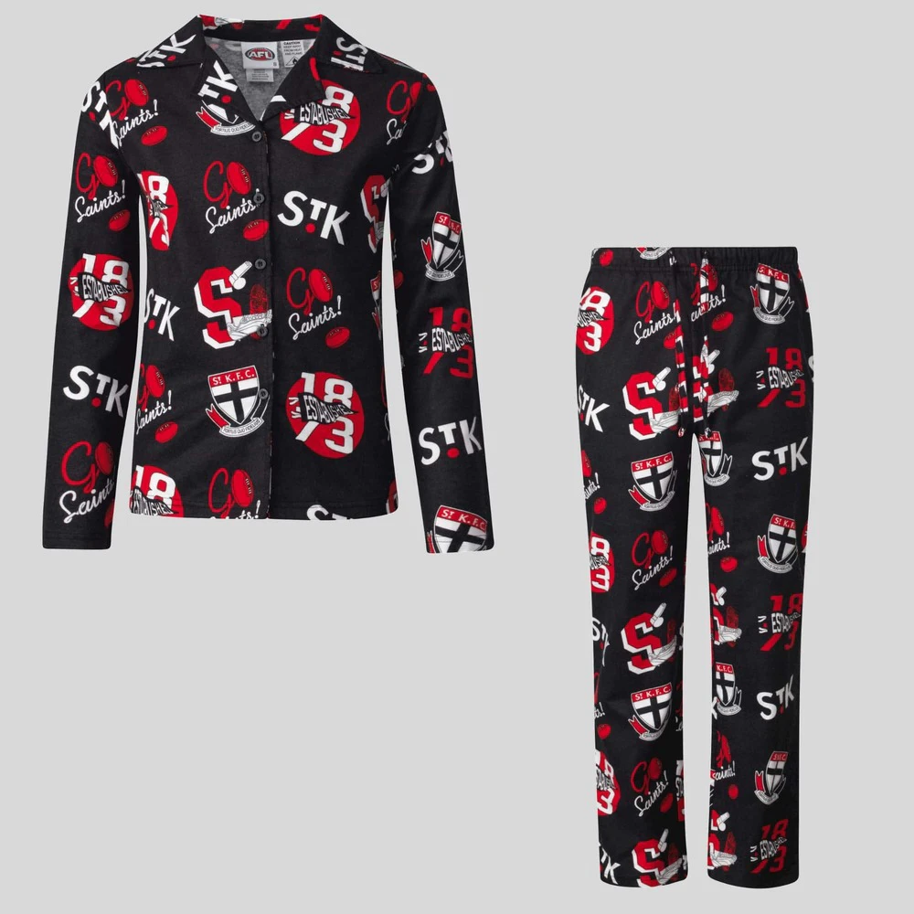 St Kilda Saints Youths Flannel PJ Set