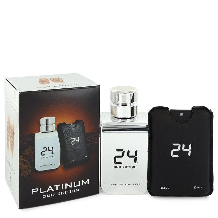 24 Platinum Oud Edition by ScentStory Eau De Toilette Concentree Spray  + 0.8 oz {Pocket Spray (Unisex) 3.4 oz  3.4 oz  Eau De Toilette Concentree Spray...