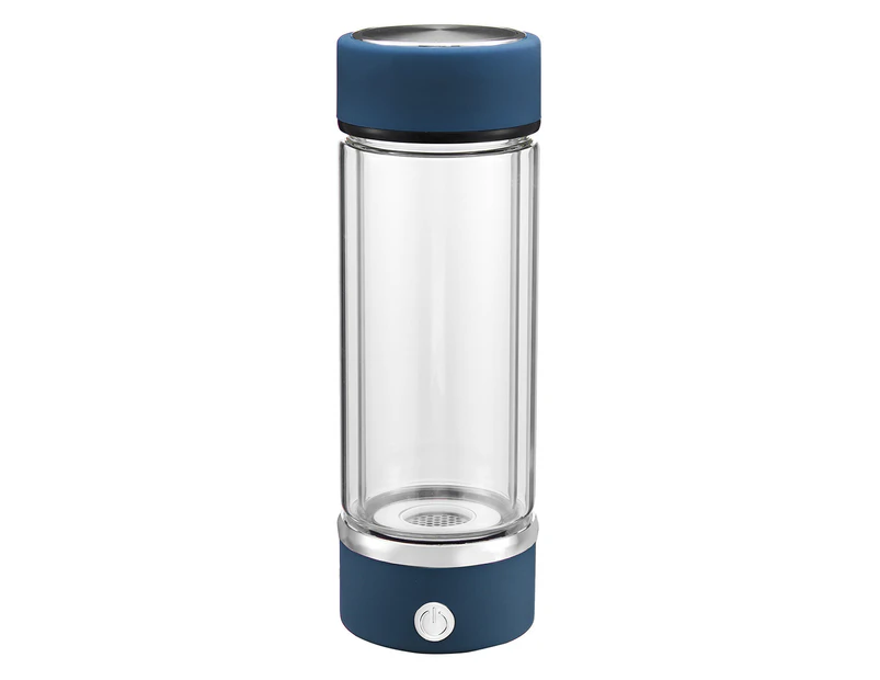 420ML Portable Dual Use 1500PPB Hydrogen Water Generator SPE Hydrogen Rich Water Maker Bottle-Blue