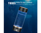 420ML Portable Dual Use 1500PPB Hydrogen Water Generator SPE Hydrogen Rich Water Maker Bottle-Blue