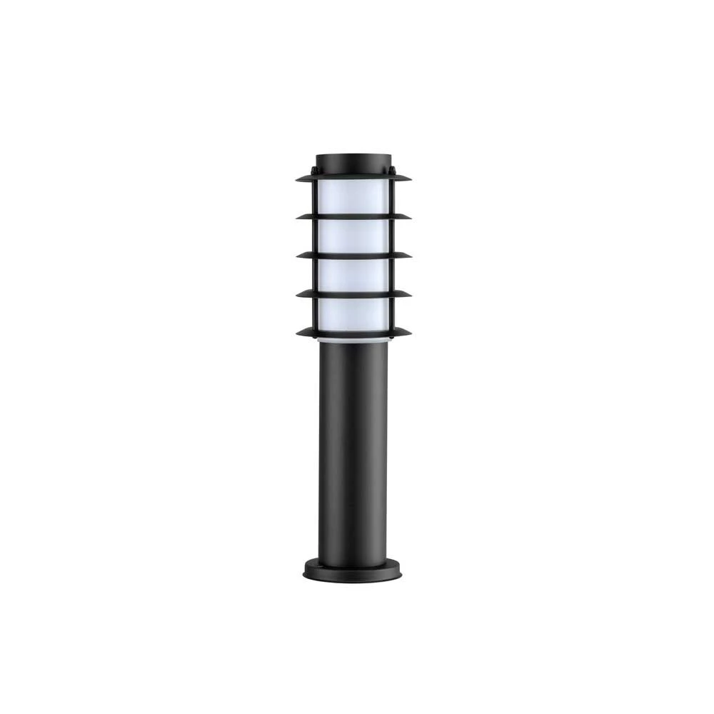 CLA LIGHTING Elanora Louvre Stainless Steel Bollard Light - E27 - 450mm Black