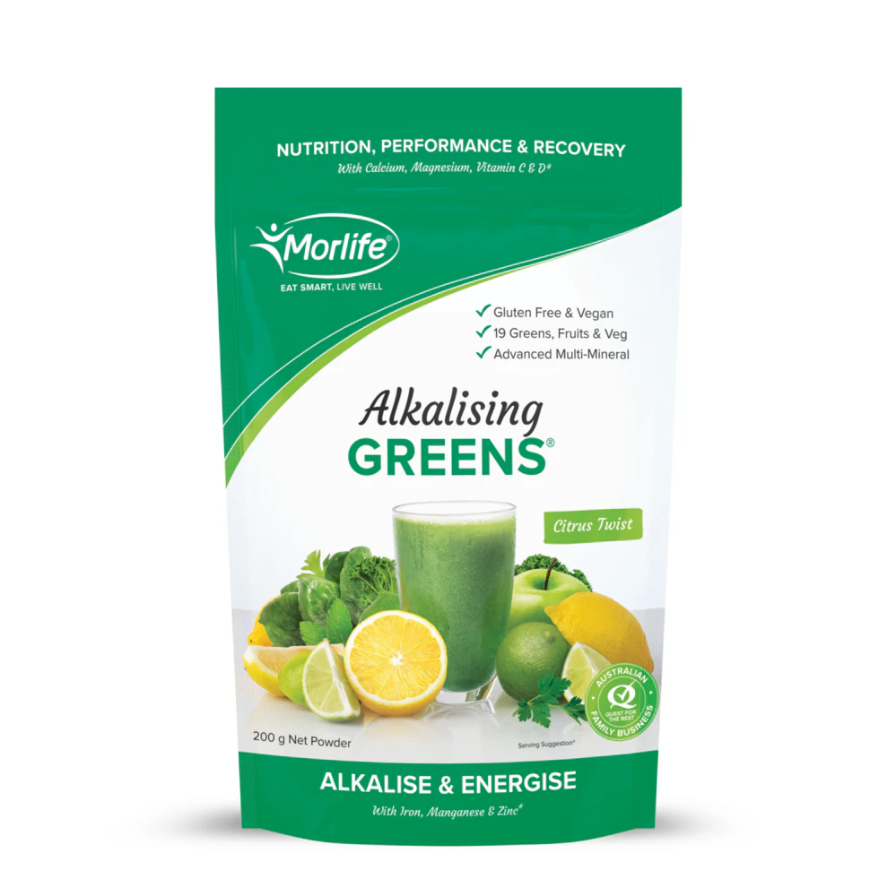 Morlife Alkalising Greens 200g Citrus Twist