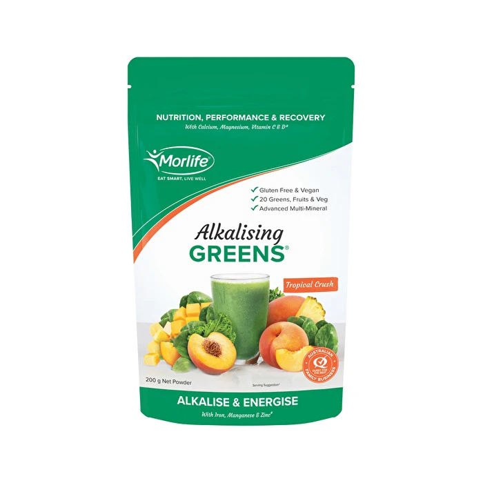 Morlife Alkalising Greens Tropical Crush 200g