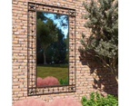 Garden Wall Mirror Rectangular 60x110 cm Black