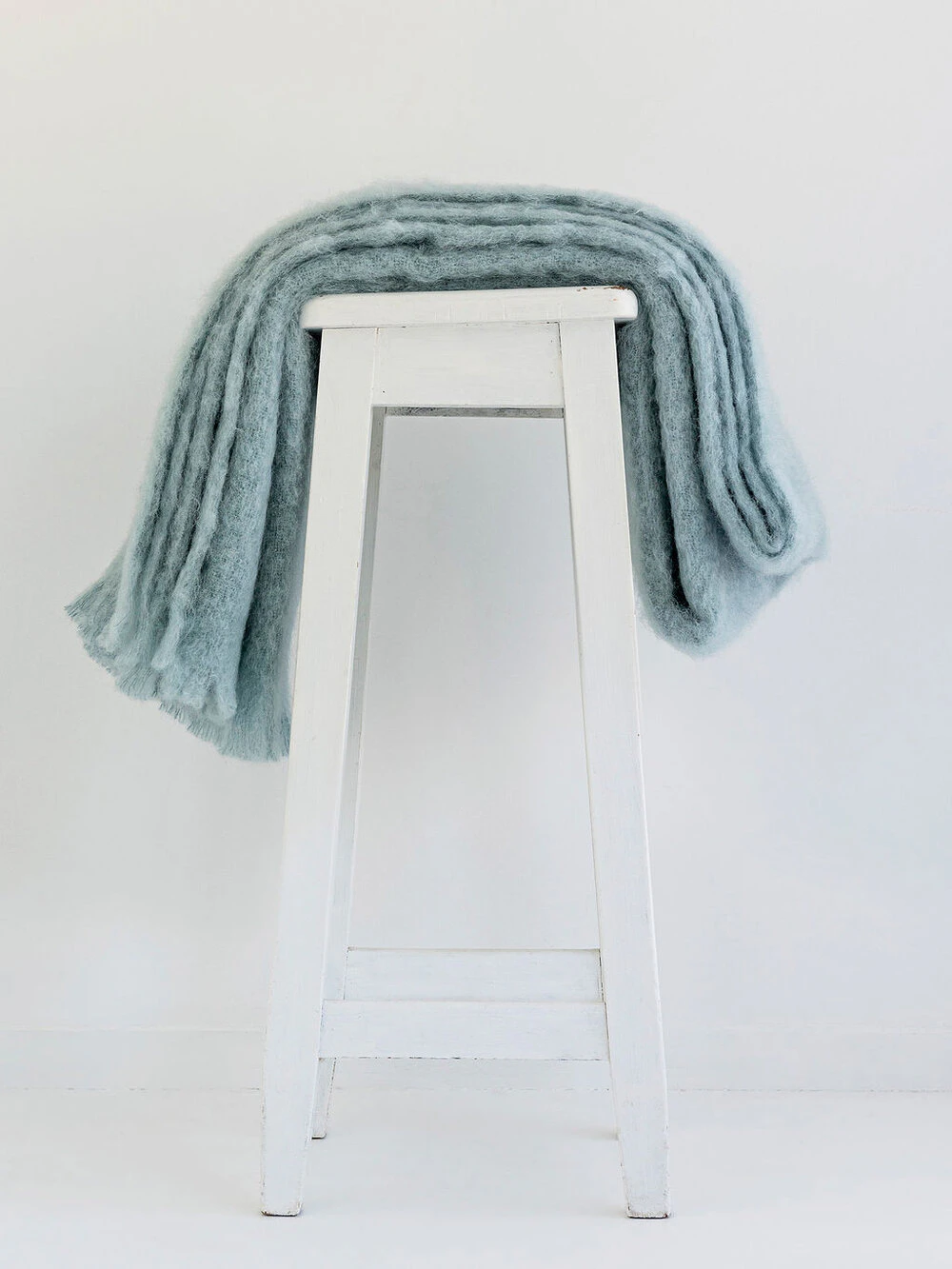 Masterweave Windermere Mohair Throw Rug Blanket - Glacier