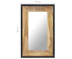 vidaXL Mirror 80x50 cm Solid Mango Wood