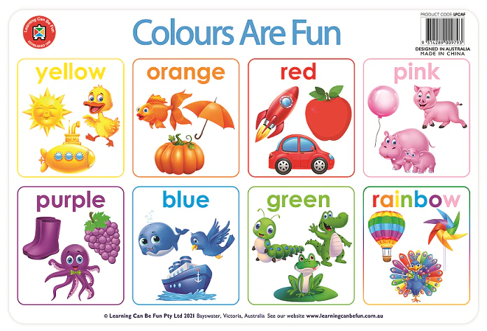 Learning Can Be Fun - Colours are Fun Placemat