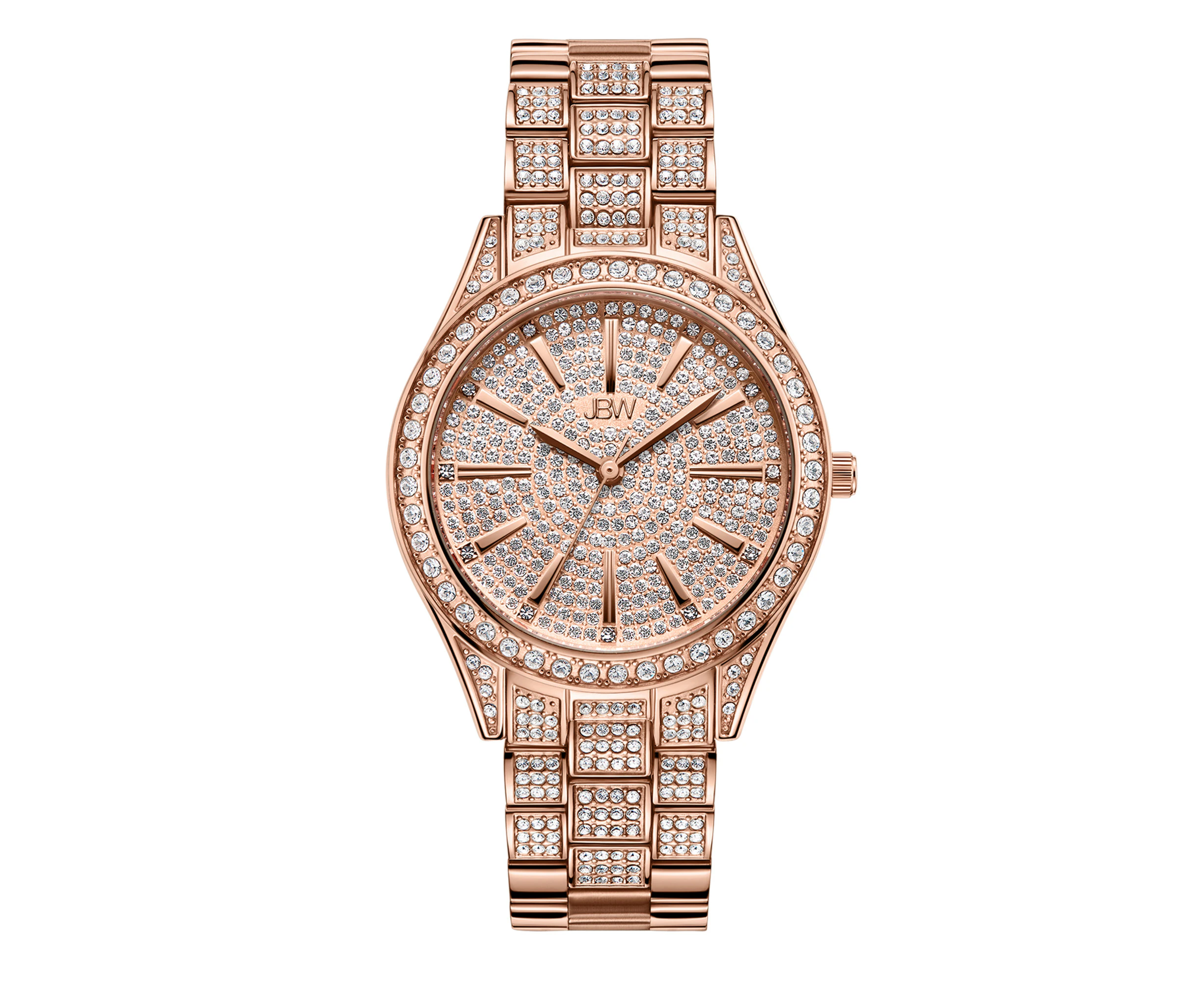 JBW Women's Cristal 34 0.12 ctw Diamond 18k rose gold-plated stainless-steel Watch J6383B