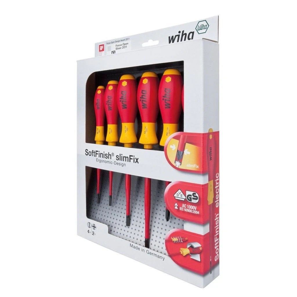 Wiha Slimfix SoftFinish Electric 6pc Screwdriver Set