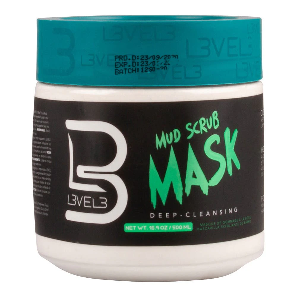 L3VEL3 Mud Scrub Mask 500ml