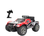 KY-1885A 2.4GHz 1/18 2WD Big Wheel RC Car Off-Road King Short Truck for Kids Beginners - Red