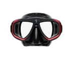 Scubapro Zoom Evo Dive Mask with Optional Corrective Lens - Black/Red