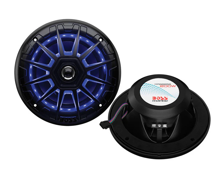 Boss Audio MRGB65B 6.5" 2-Way Marine Multi-Colour LED Speakers